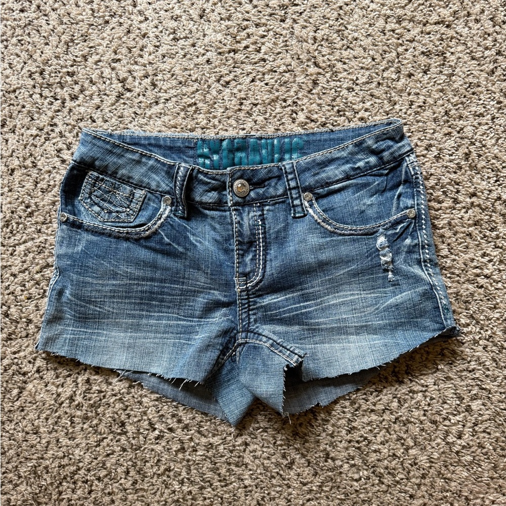 Lola Distressed Blue Jean Shorts